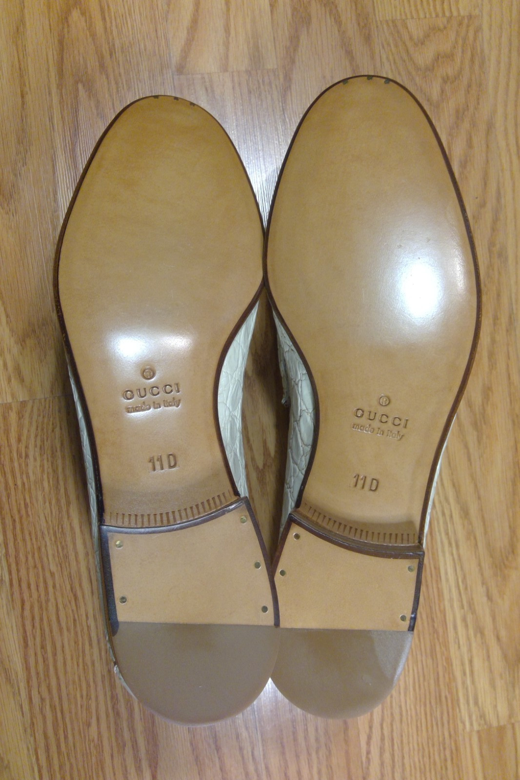 GUCCI 1953 TOM FORD SILVER HORSEBIT ALLIGATOR IVORY LEATHER MEN'S LOAFERS 12 US image 9