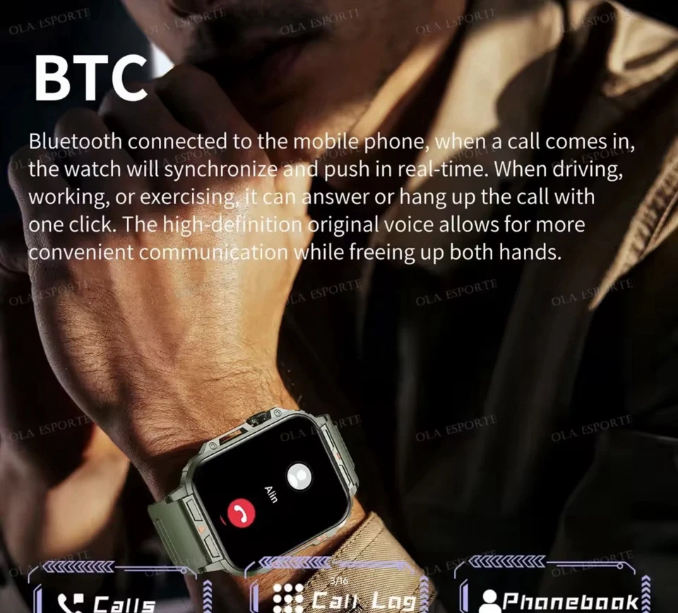 Orologio Smart Watch 1,95" IP68 Uomo Donna Fitness Salute Sport - Immagine 3 di 4