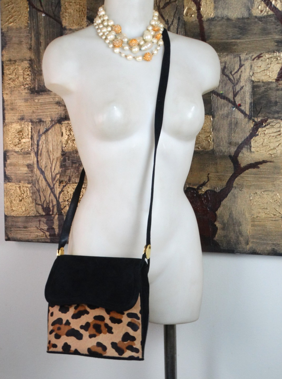 STUART WEITZMAN Countess Leopard Calf Ponyhair Bl… - image 12