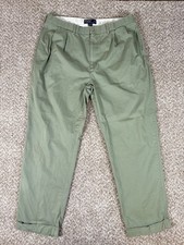 Polo Ralph Lauren Pants Mens 38x32 Hammond Pleated Chino Green Cotton Casual