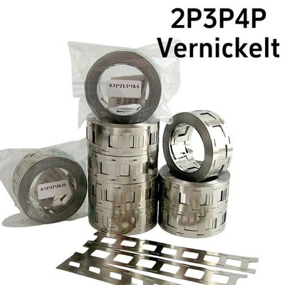 Ni-Platte Vernickelt Stahl Streifenband 18650 Akku Batterien Schweißen 2P 3P 4P