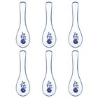 6 PCs Keramiklöffel langes Griff Suppe Löffel Hand bemalt Scoop