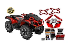 BRP can-am Outlander G2 XMR -Max+warnin+Mud Guard RED DECAL replica sticker Kit
