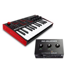 MPK Mini MK3 & M-Audio M-Track Solo – Clavier MIDI USB avec 25 Touches et 8 p...