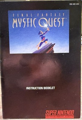 Final Fantasy Mystic Quest Strat.Guidebook & Instruction Booklet Super Nintendo