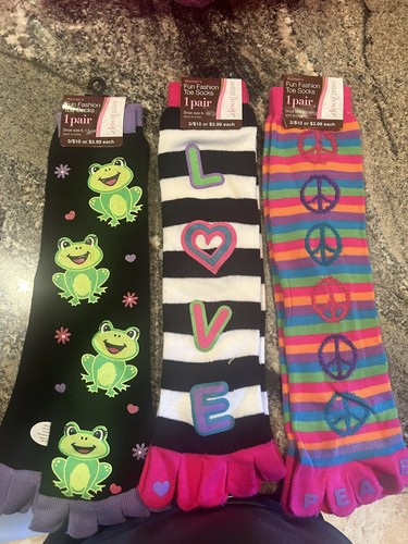 Girls Fun Pack Ballerina skirt three pairs have fun Toe socks 2 arm warmers - Picture 3 of 8