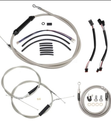 TIGERSGATE 14'' Sportster Handlebar Extended CAN-Bus & Front Turn Signal Wirin...