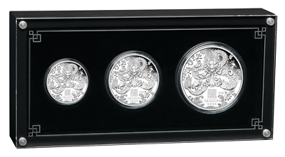 2024 Australia Lunar Year of the Dragon Silver Proof 3-Coin Set