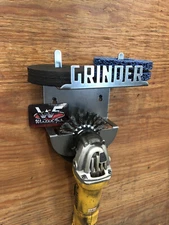 Single 4 1/2" Grinder Holder - w/ Shelf on Top For Wheels