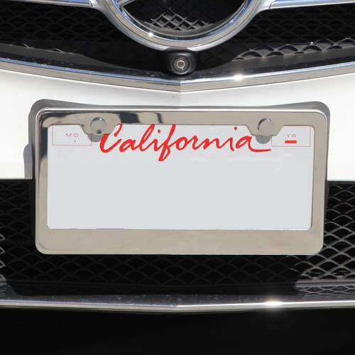 Mirror Chrome License Plate Frame COUNTRYMAN Laser Engraved Metal Screw Cap - Bild 5 von 8