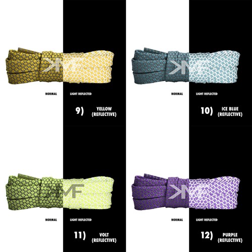 Cordones reflectantes planos de nido de abeja clásicos premium cordones reflectantes de luz 3M - Imagen 3 de 5