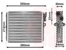 VAN WEZEL Wärmetauscher Innenraumheizung für Volvo XC90 I V70 II S60 59006110