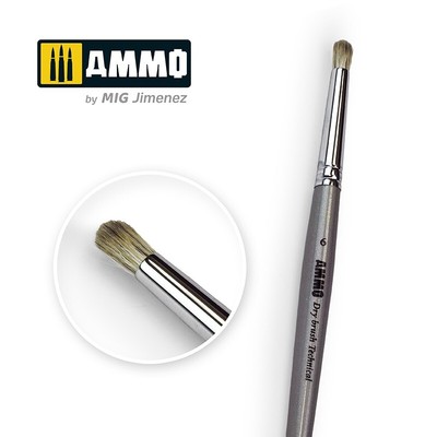Ammo Mig Ammo Drybrush Technical Brush	 6