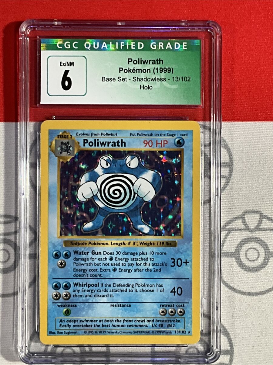 CGC 6 1999 Pokémon TCG Poliwrath Base Set 13/102 Shadowless CGC 6 1999 Pokémon TCG Poliwrath Base Set 13/102 Shadowless