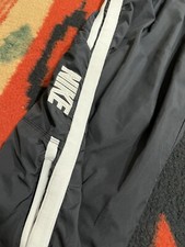 Vintage Nike Windbreaker Track Pants Size L Ankle Zip Logo Activewear Running