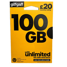1 x NEW Giffgaff Giff Gaff SIM Card 3 in 1 Nano Micro Standard