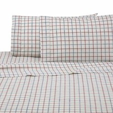 IZOD AMERICAN GRID QUEEN SHEET SET MICROFIBER RED WHITE BLUE
