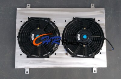 34'' Radiator Shroud +2x Fan For CHEVY GMC 1500 2500 3500 HD Yukon XL Hummer H2