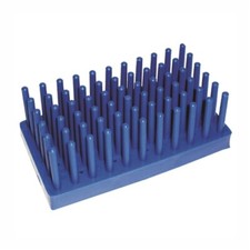 Plastic Peg Rack, 12-15mm, 50 Place, Blue, Karter Scientific 400U2-A (Pack 25)
