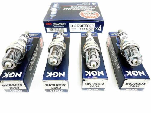 NGK BKR9EIX Iridium Spark Plug 2669 Colder Plugs Set of 4 - Afbeelding 1 van 7