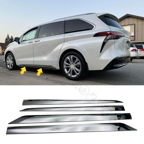 Fit For Toyota Sienna 2021-2022 ABS Chrome Car Door Guard Molding Strip Trim 4X - Picture 1 of 5