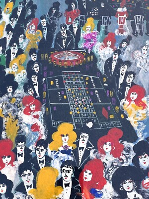 Nicola Ortis Poucette painting Casino St Moritz Roulette Table