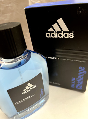 ADIDAS BLUE CHALLENGE EAU DE TOILETTE SPRAY FOR MEN - 3.4 OZ/100 ML IN BOX RARE