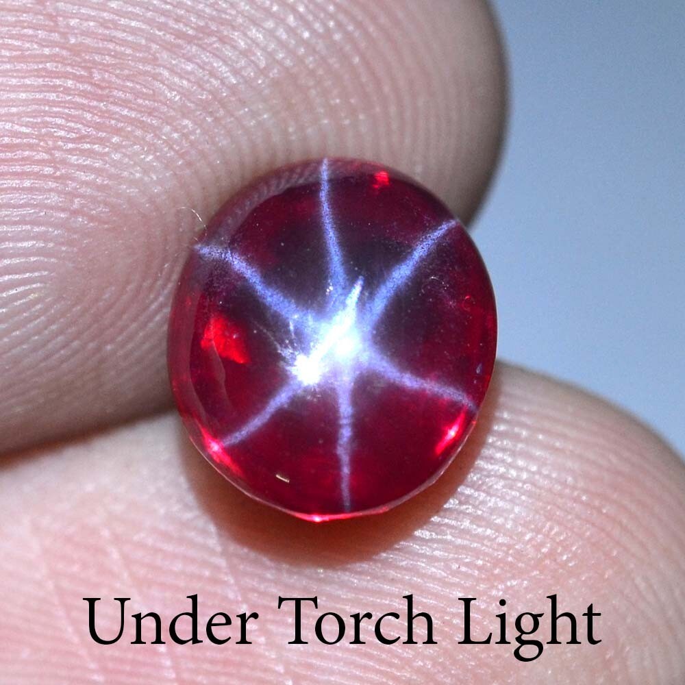 【中古】 Ｒｕｂｙのしくみ/オーム社/パット・ショーネシ 6.30 Ct 10.5x9 MM Red Ruby Star Sapphire 6 Rays Lab Created