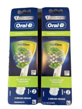 2 Pack Oral B FLOSS-ACTION Replacement Brush Heads LOT OF 2 2 Pack