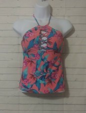 Women's Arizona Multicolor Floral Padded Tankini Swimsuit Top, Size S