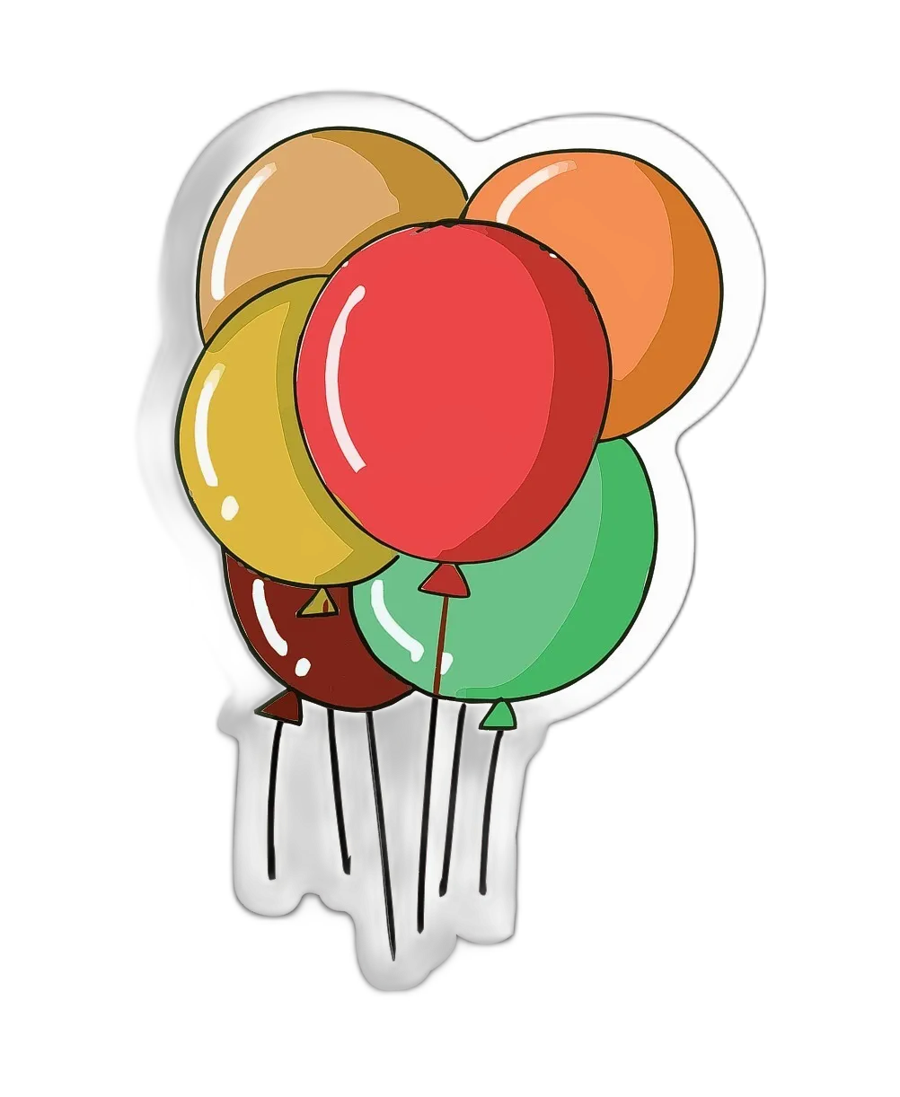 Party Balloons Sticker Decal