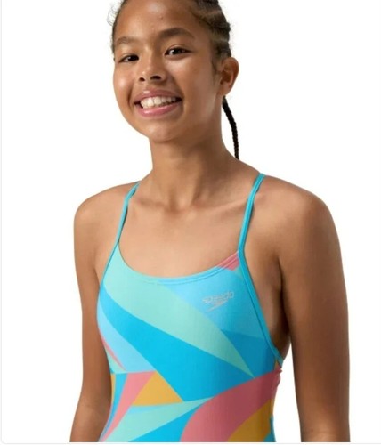 NWT! Speedo Youth Girl 1-piece Swimsuit, UPF 50+ Chlorine Resistant - Picture 8 of 16