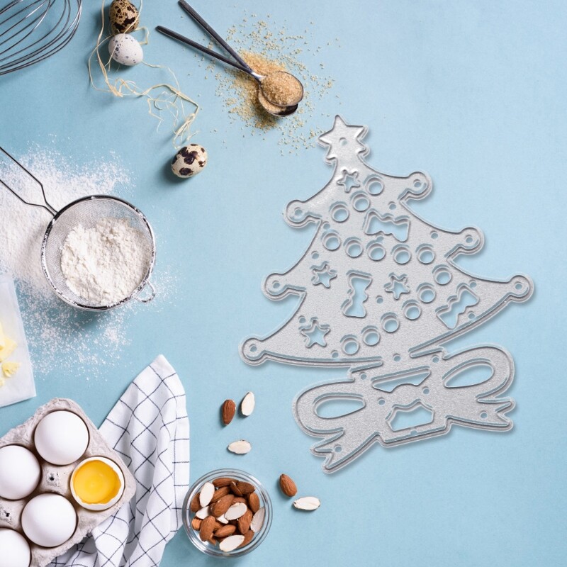 Christmas Tree Bow Metal Cutting Dies Stencil DIY Scrapbooking Album