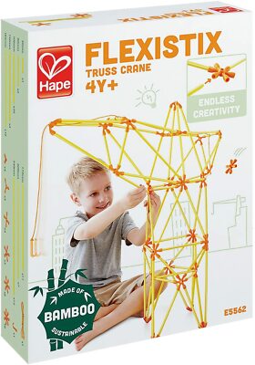 JOUET DE CONTRUCTION  HAPE ENFANT GRUE FLEXISTIX EN BAMBOU