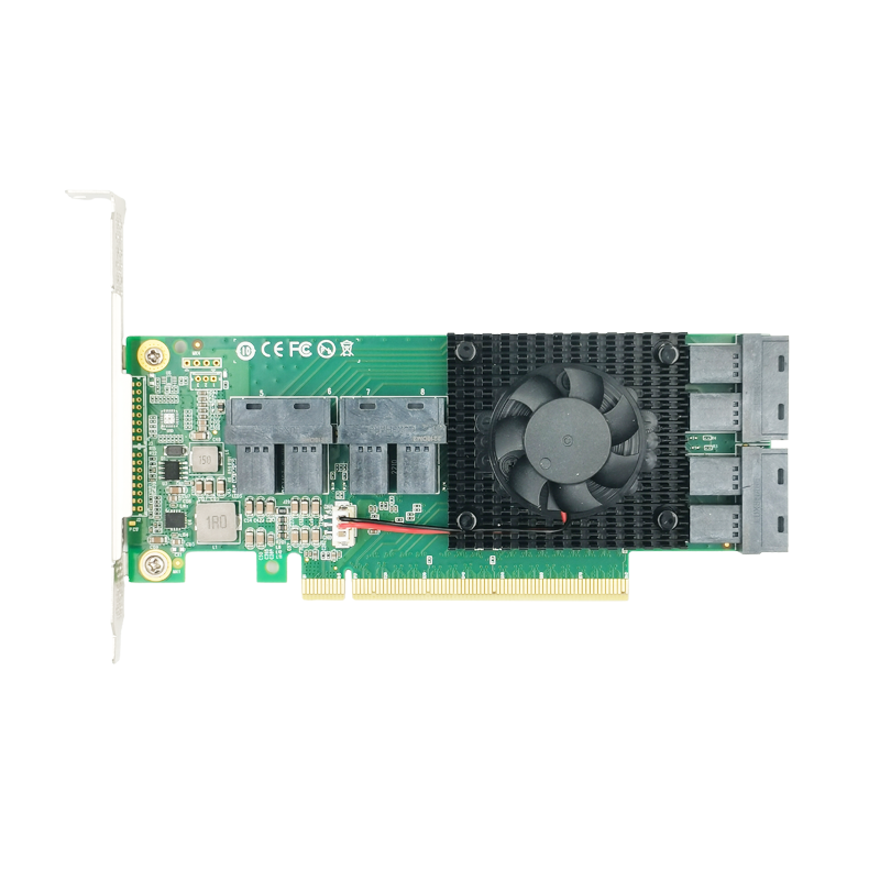 Plx Pci Switch 8 Port SFF-8643 SSD Expansion Pcie 3.0 X16 Card For 4 M.2 NVMe SSDs ...