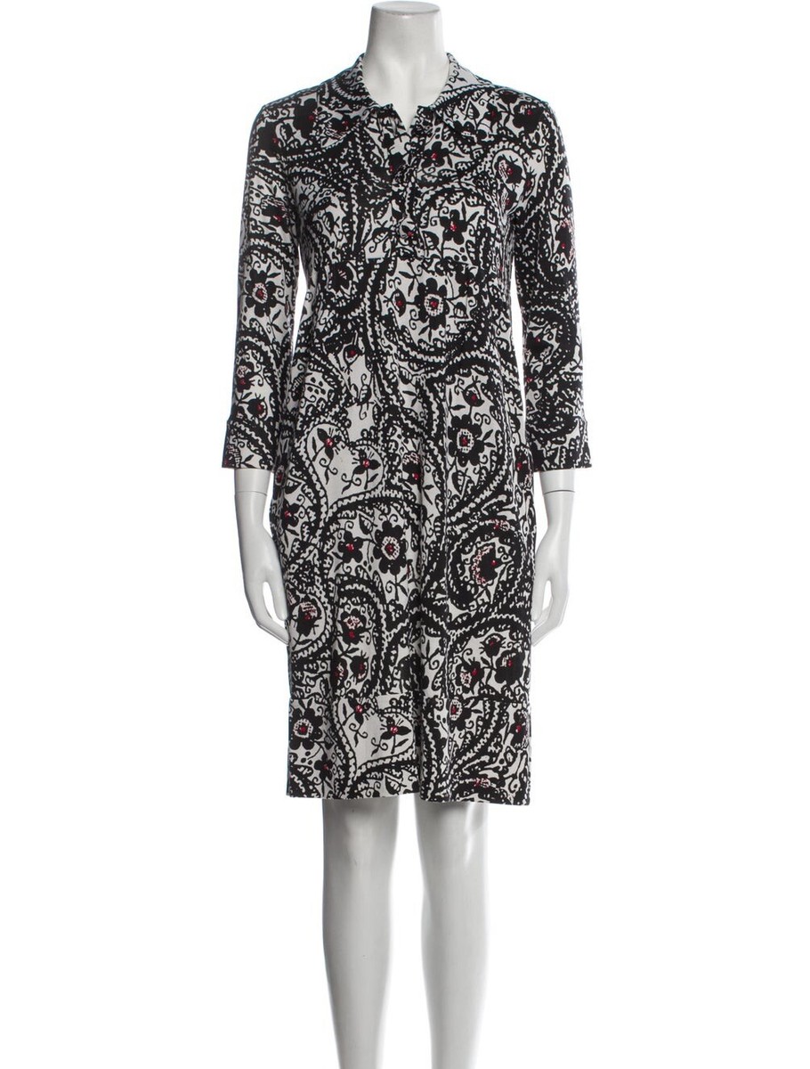 diane von furstenberg dress black and white Women Size 10 Diane Von Furstenberg Black, White Hearts Not Vintage Dress
