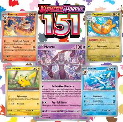 Pokemon Karten 151 - Reverse HOLO Auswahl - Deutsch