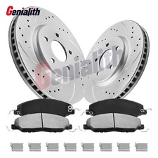 For Ford Mustang Base 2011 - 2014 Front Brakes Rotors Ceramic Pads 12.44 In