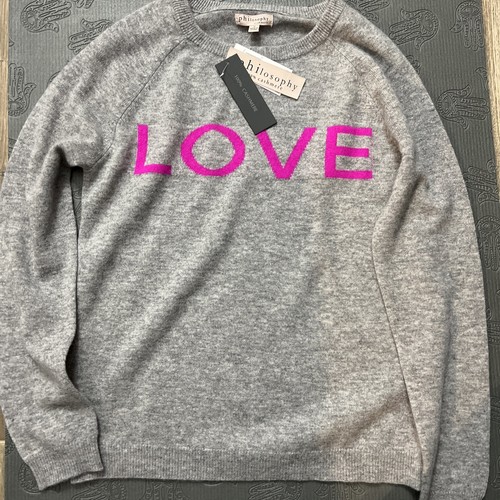 PHILOSOPHY Cashmere LOVE Sweater GRAY 