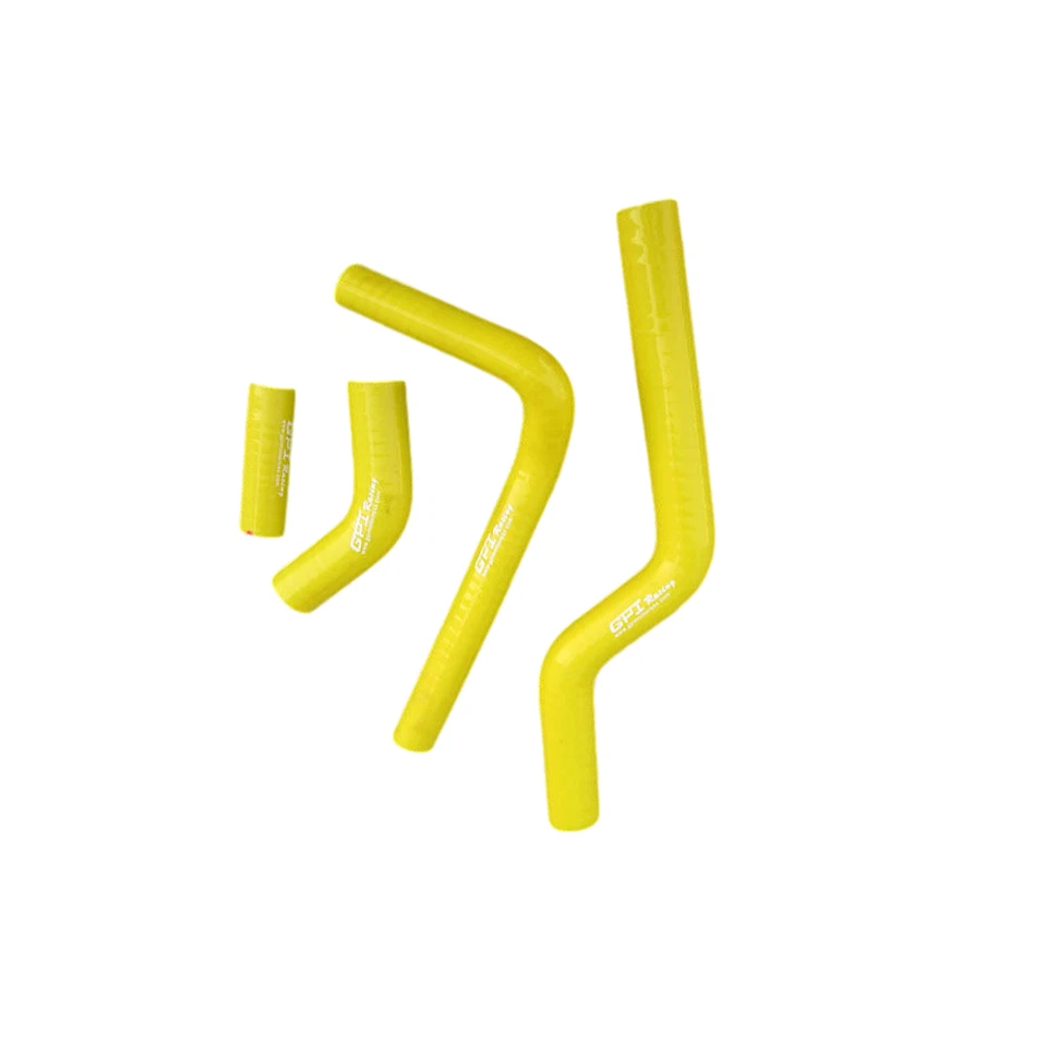 Manguera de refrigerante de silicona para radiador amarillo Kawasaki KX250F KX250 F 2004 2005 Foto 3 de 4