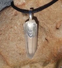 Lemurian Seed Quartz Free Form Crystal Stone Pendant Necklace