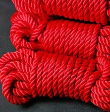 3x10m Bondage Rope Red Shibari Binding Soft Cotton Restraint Couples Roleplay SM