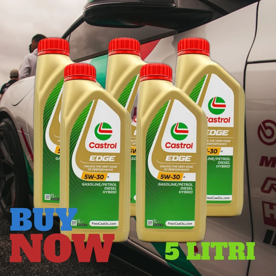 OLIO MOTORE CASTROL EDGE 5W30 M 5 LT LONGLIFE ACEA C3 229.31 229.51 229.52 LL 04