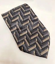 GEOFFREY BEENE [STAIN RESISTANT] men's tie 100% Silk Necktie Gray Tan 