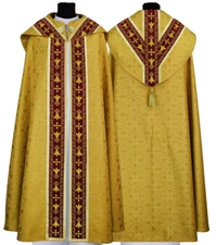 Gold/red Semi Gothic Cope with stole Capa pluvial Dorada/roja Piviale KY660GC16p