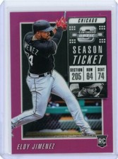 2019 Panini Chronicles Baseball Contenders Optic Pink Rookie #2 Eloy Jimenez /25