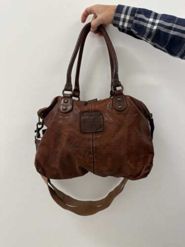 Campomaggi Leder Damen Tasche Schultertasche Braun Bag Italy - Bild 3 von 20