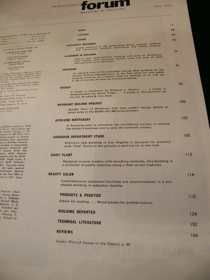 Architectural Forum Magazine Of Building June 1949 - Image 2 of 4