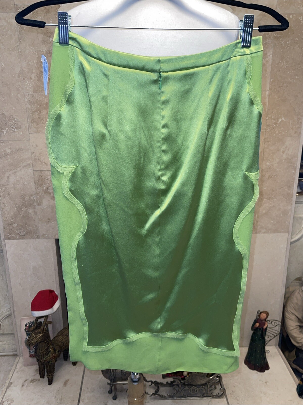 Gonna di seta Tom Ford 2004 per Yves Saint Laurent Chinoiserie nuova con etichetta $1.995 00 Francia