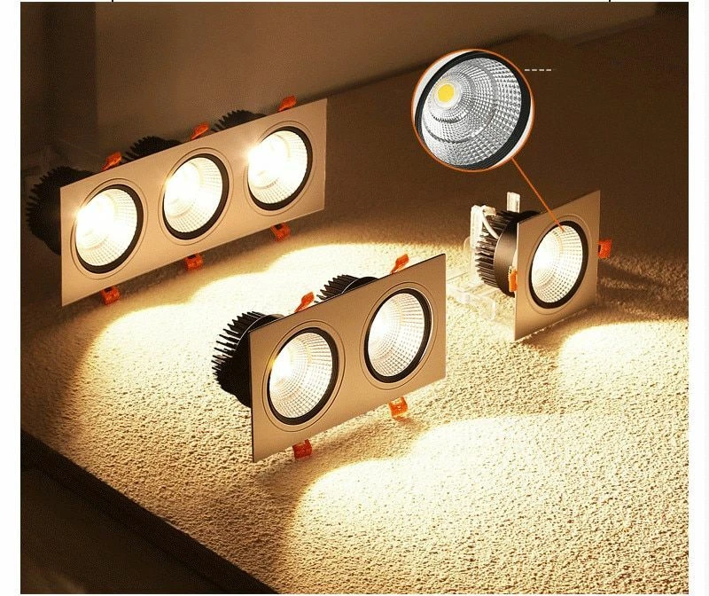 Cob light square outlet